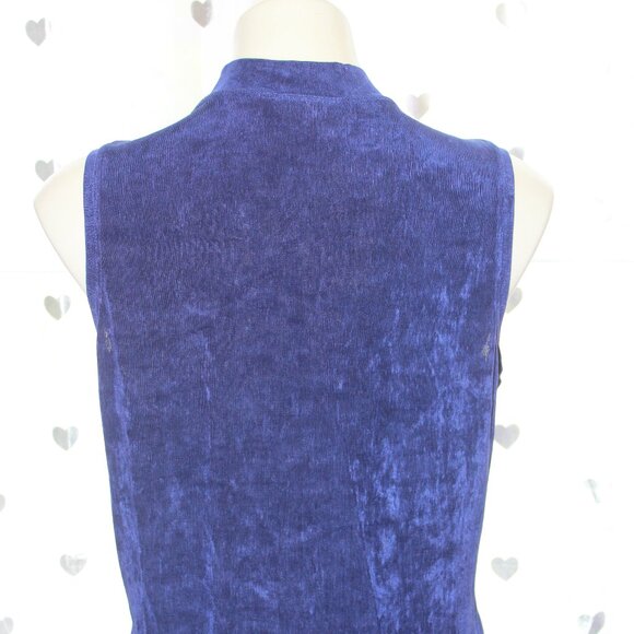 #363 Private Edition by Chico's Blue Dressy Tank with High Neck Size 3 - Picture 5 of 9